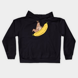 Giant Banana and Kangaroo Kids Hoodie